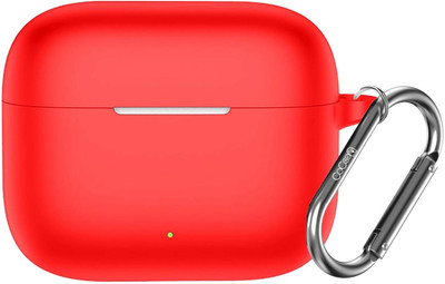 Cocoonkart Silicone Velcro Headphone Case For Silicone Case Cover For OPPO Enco Buds 3 Pro(Red)