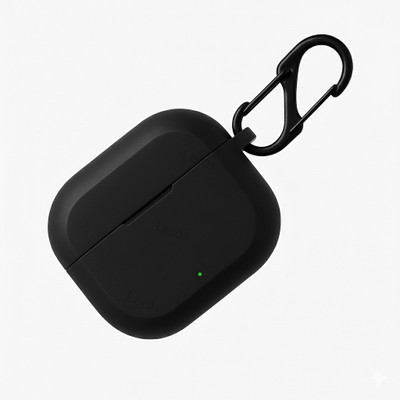 Leiox Silicone Press and Release Earbuds Case For OnePlus Nord Buds 3R Case(Black)