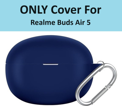 capo Silicone Velcro Headphone Case For REALME BUDS AIR 5(Blue, Silicone Case Cover For Realme Buds Air 5)