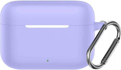 Leiox Silicone Press and Release Earbuds Case For Realme Buds T200 Case(purple)