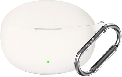 Cocoonkart Silicone Velcro Headphone Case For Silicone Case Cover for iiQOO TWS 1e | Vivo TWS 3e(White)