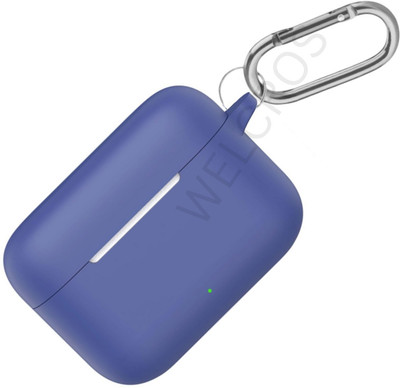 WELCROS Silicone Press and Release Earbuds Case For realme Buds T200(Blue)