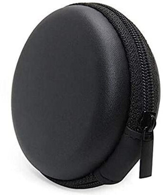 ABlue Clipper Polyester Zipper Headphone Pouch For Universal(BLACK)