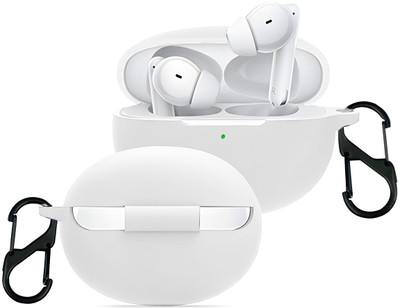 KANSOL Silicone Velcro Earbuds Case For Oppo Enco X2(White)