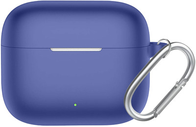 CRUIC Silicone Velcro Earbuds Case For OPPO Enco Buds3 Pro Silicone Case Cover(oppo enco Buds3 pro Cover Blue)