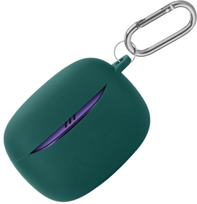 WELCROS Silicone Press and Release Earbuds Case For JBL Tune Beam 2(Green)