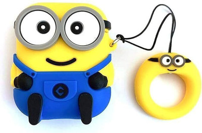 YSTIFYRA Silicone Latch Earbuds Case For Apple Airpods 1st Generation, Apple Airpods 2nd Generation(Yellow Blue)