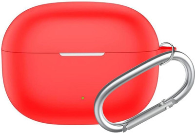 Stynox Silicone Velcro Earbuds Case For Realme Buds T200 Lite, T200X Silicone Case Cover(Red)