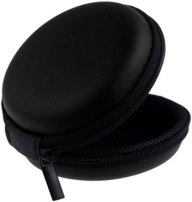 ABlue Clipper Polyester Zipper Headphone Pouch For Universal(Black)