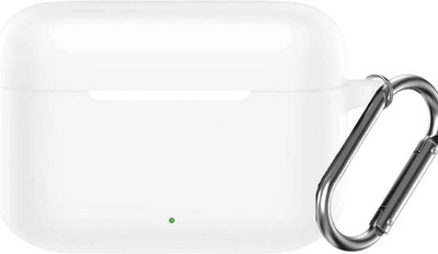 CRUIC Silicone Velcro Earbuds Case For realme Buds T200 Silicone Case Cover(White)