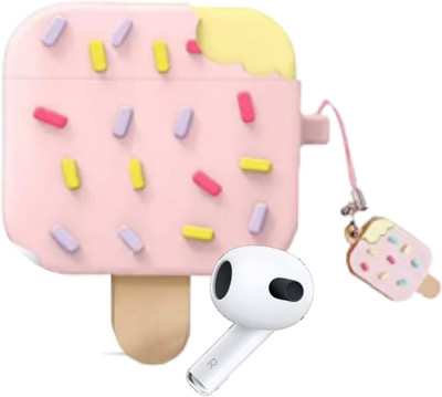 Gadgetshor Silicone Pull String Headphone Case For Apple Airpods 3rd Generation(Strawberry Icecream)