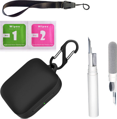 WELFO Silicone Press and Release Earbuds Case For Oneplus Buds 3(Case Cover for OnePluss Buds 3 Combo Black)