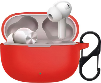 DeepZstore Silicone Pull String Earbuds Case For Realme Buds T200 X(Red)