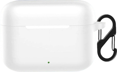 Geggal Silicone Press and Release Earbuds Case For Realme Buds T200 Soft Silicone Case Cover(White)