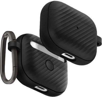 Spigen Silicone Latch Earbuds Case For Apple Airpods 3rd Generation (2021)(For Apple Airpods 3rd Generation (2021) Black)