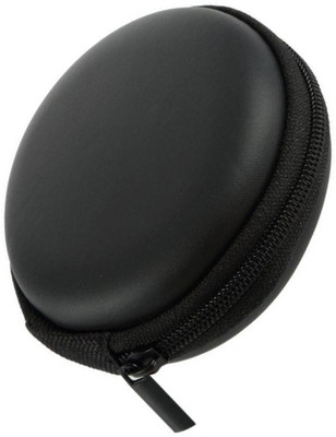 ABlue Clipper Polyester Zipper Headphone Pouch For Universal(Black)