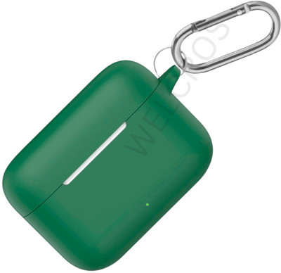 WELCROS Silicone Press and Release Earbuds Case For realme Buds T200(Green)