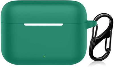 Anvique Silicone Press and Release Earbuds Case For Silicone Case Cover For Realmee Buds T200(Green)