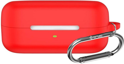 CRUIC Silicone Velcro Earbuds Case For Sony WF-C510(Red, Silicone Case Cover For Sony WF-C510)