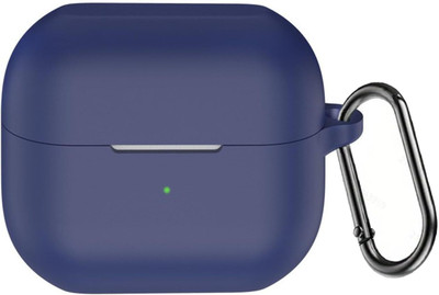 Aniex Silicone Press and Release Earbuds Case For Silicone case cover Compatible Samsung Galaxy Buds 3 or Buds 3 Pro(Dark Blue)