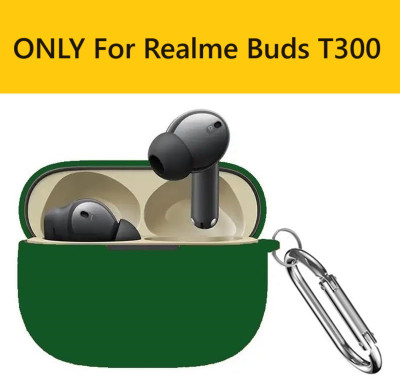 capo Silicone Press and Release Headphone Case For Realme Buds T300(Green, Silicone Case Cover For Realme Buds T300)