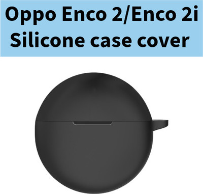 WELFO Silicone Press and Release Earbuds Case For Oppo Enco Buds 2, Oppo Enco Buds 2I(Case Cover For Oppo Enco Buds 2/ 2i Black)