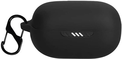 KANSOL Silicone Velcro Earbuds Case For JBL Live Pro + / JBL Live Pro Plus(Black)