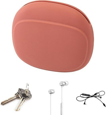 ShopVee Silicone Press and Release Earbuds Case For All brands Earphones(Pink)