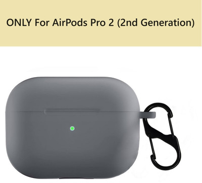 capo Silicone Velcro Earbuds Case For Apple Airpods Pro 2nd Generation(Grey, Silicone Case Cover For AirPods Pro 2 (2nd Generation ))