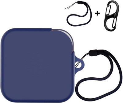 VibeShell Silicone Velcro Earbuds Case For Silicone Case Cover for CMF Nothingg Buds Pro 2(Blue, 1 Lanyard and 1 Carabiner)