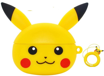 KHR Silicone Press and Release Headphone Case For Apple Airpods Pro 1st Generation(Apple AirPods Pro 2019 Pikachoo)