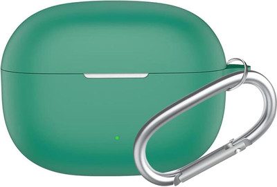 Stynox Silicone Velcro Earbuds Case For Realme Buds T200 Lite, T200X Silicone Case Cover(Green)