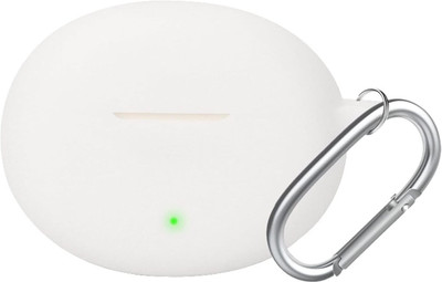 XCREO Silicone Velcro Earbuds Case For OnePluss Nord Buds 3 Pro(Silicone Case Cover Design For OnePluss Nord Buds 3 Pro, White)