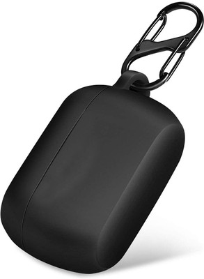 KANSOL Silicone Velcro Earbuds Case For Jabra Elite 75t(Black)