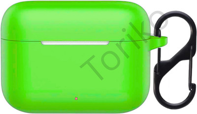 Toriko Silicone Press and Release Earbuds Case For realme Buds T200(Neon Green)