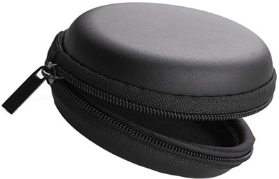 ABlue Clipper Polyester Zipper Headphone Pouch For Universal(Black)