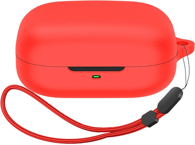 StyleOxx Silicone Press and Release Earbuds Case For Silcone case Cover For Motto buds plus(Red Lanyard)
