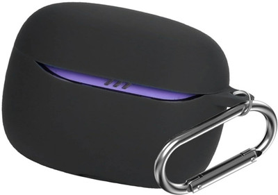 REIOX Silicone Press and Release Earbuds Case For Jbl Tune Beam 2 Silicone Case Cover(Black)