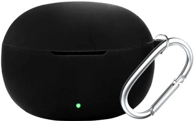 REIOX Silicone Velcro Earbuds Case For vivo tws 3e buds, iQOO TWS 1e Silicone Case Cover(Black)