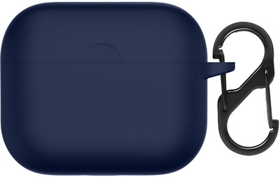 KANSOL Silicone Velcro Earbuds Case For Noise Air Buds+ / Noise Air Buds Plus(Blue)