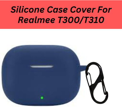Aniex Silicone Press and Release Earbuds Case For Realme T310 case shape(Soft Silicone Cover for Realmee T310, Blue)
