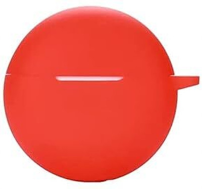 FLORIC Silicone Press and Release Earbuds Case For Silicone case cover Compatible for Oppoo enco 2/2i(Red)