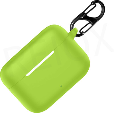 REIOX Silicone Velcro Earbuds Case For realme Buds T200(Neon Green)