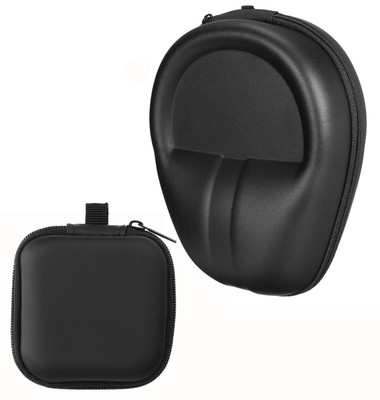 StealODeal Leather Zipper Headphone Case For Universal(Black)