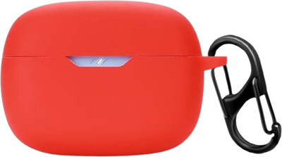 Aniex Silicone Press and Release Earbuds Case For Compatible With JBL Wave Beam 2(Silicone Case Cover For JBLL Wave beam 2, Red)