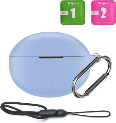 CRUIC Silicone Velcro Earbuds Case For onepluss Nord Buds 3 | 3 Pro, With Lanyard(Sky Blue)