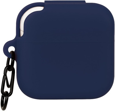 Auronix Silicone Press and Release Earbuds Case For Silicone Case Cover For CMFF Buds T-200(Dark Blue)