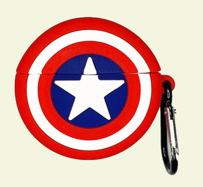 WIZADO Silicone Latch Headphone Pouch For Apple Airpods Pro 2nd Generation(CAPTAIN AMERICA SHIELD)