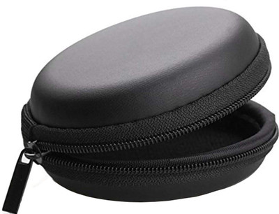 ABlue Clipper Polyester Zipper Headphone Pouch For Universal(Black)