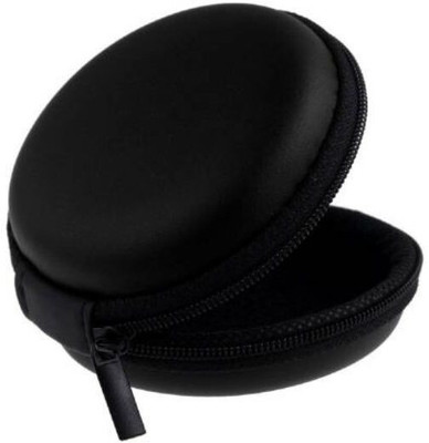 ABlue Clipper Polyester Zipper Headphone Pouch For Universal(Black)